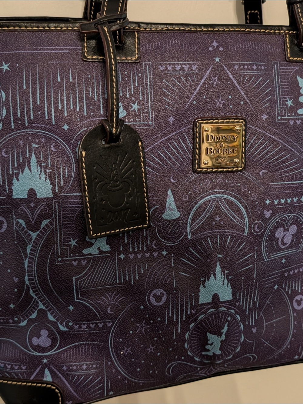 Dooney & Bourke 2017 Disney Parks Fantasia Socerer Mickey Tote Bag